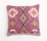 20" Magenta Beige and Rust Handmade Southwestern Indoor Outdoor Throw Pillow Cover