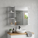 24" White Wood Wall Mounted Single Door Medicine Cabinet