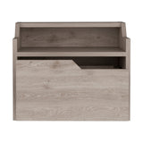 13" Gray Wood One Drawer Floating Nightstand