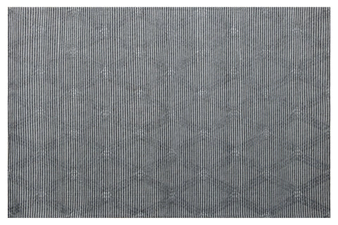 5' X 8' Gray and Ivory Geometric Hand Woven Non Skid Area Rug