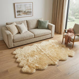 6' X 7' Gold Sheepskin Handmade Area Rug
