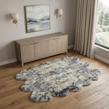 5' X 6' Gray Sheepskin Handmade Area Rug