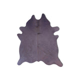 6' X 7' Lavender Cowhide Hand Knotted Area Rug