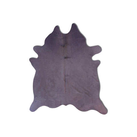 6' X 7' Lavender Cowhide Hand Knotted Area Rug