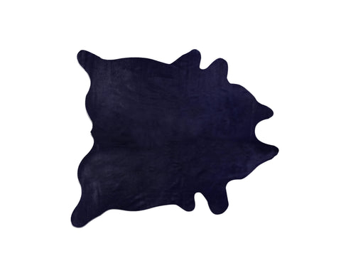 6' X 7' Midnight Cowhide Hand Knotted Area Rug