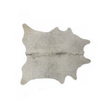 5' X 7' Light Gray Cowhide Hand Knotted Area Rug