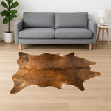 5' X 7' Brown Cowhide Hand Knotted Area Rug