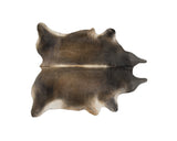 5' X 7' Dark Brown Cowhide Hand Knotted Area Rug