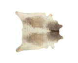 5' X 7' Brown and White Cowhide Hand Knotted Area Rug