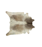 5' X 7' Brown and White Cowhide Hand Knotted Area Rug