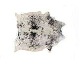 5' X 7' Black and White Cowhide Hand Knotted Area Rug