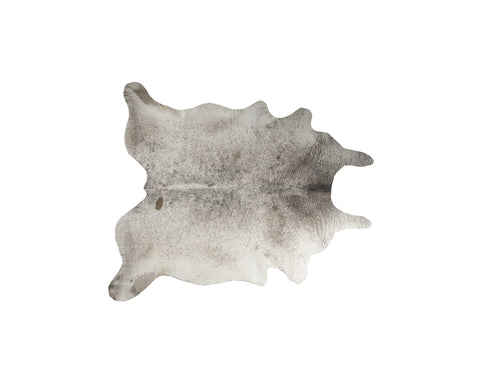 5' X 7' Taupe and Ivory Cowhide Hand Knotted Area Rug