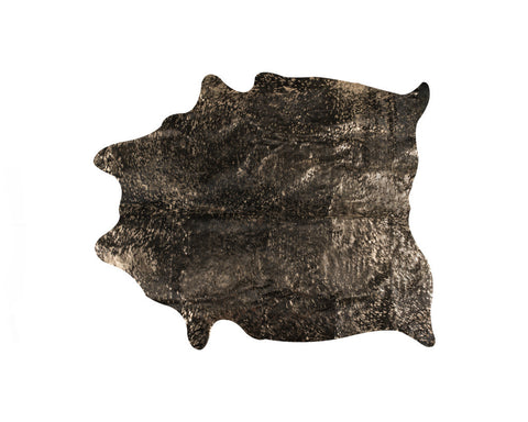 6' X 7' Brown and Bronze Genuuine Cowhide Hand Knotted Area Rug