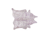 5' X 7' Gray and Pink Cowhide Hand Knotted Area Rug
