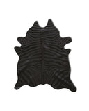5' X 7' Black Cowhide Hand Knotted Area Rug