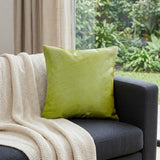 18" Lime Green Cowhide Throw Pillow