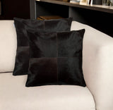 Set of Two 18" Brown Cowhide Cowhide Throw Pillows