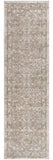 8' Beige And Ivory Medallion Distressed Runner Rug