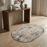 3' X 5' Beige and Gray Abstract Power Loom Area Rug