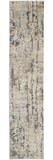 6' Beige And Gray Abstract Runner Rug