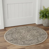 3' X 5' Beige Medallion Power Loom Area Rug