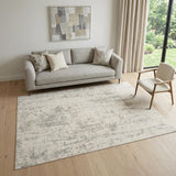 5' X 7' Gray And Ivory Abstract Area Rug
