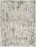 4' X 6' Gray and Ivory Abstract Power Loom Area Rug