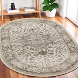 5' X 8' Gray and Ivory Medallion Power Loom Distressed Area Rug