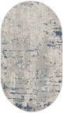 3' X 5' Gray and Ivory Abstract Power Loom Area Rug