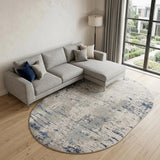 6' X 9' Gray and Ivory Abstract Power Loom Area Rug