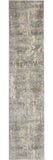 10' Beige And Gray Abstract Runner Rug