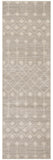 8' Beige And Ivory Moroccan Runner Rug
