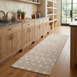 8' Beige And Ivory Moroccan Runner Rug