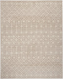 8' X 10' Beige and Ivory Moroccan Power Loom Area Rug