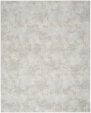 8' X 10' Gray and Ivory Geometric Power Loom Area Rug