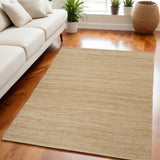 5' X 7' Natural Jute Flatweave Handmade Area Rug