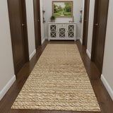 10' Natural Jute Flatweave Handmade Runner Rug