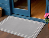 2' X 4' Gray And Ivory Indoor Outdoor Area Rug