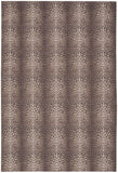 4' X 6' Yellow and Brown Leopard Print Power Loom Washable Non Skid Area Rug