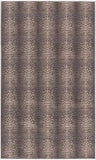3' X 5' Yellow and Brown Leopard Print Power Loom Washable Non Skid Area Rug