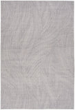 4' X 6' Gray and Ivory Abstract Power Loom Washable Non Skid Area Rug