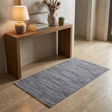 3' X 5' Gray and White Abstract Power Loom Washable Non Skid Area Rug