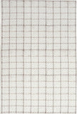 4' X 6' Gray and Ivory Geometric Power Loom Washable Non Skid Area Rug