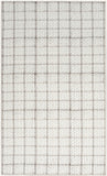3' X 5' Gray and Ivory Geometric Power Loom Washable Non Skid Area Rug
