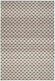 4' X 6' Beige and Black Geometric Power Loom Washable Non Skid Area Rug