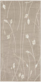 2' X 4' Beige and Ivory Floral Power Loom Area Rug
