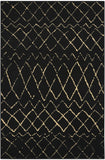 3' X 5' Beige and Black Abstract Power Loom Area Rug