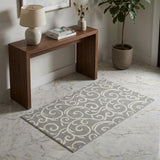 3' X 5' Gray and Pink Floral Vines Power Loom Area Rug