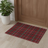 3' X 5' Red And Black Plaid Area Rug