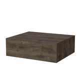 16" Brown Wood One Drawer Floating Nightstand